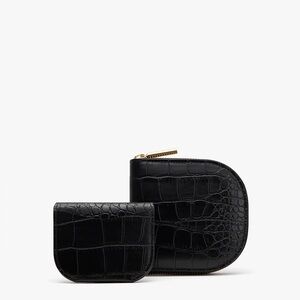 Cuyana Duo Small Zip Wallet (Croco)